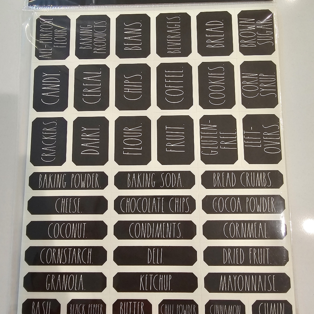 Rae Dunn Pantry Labels
